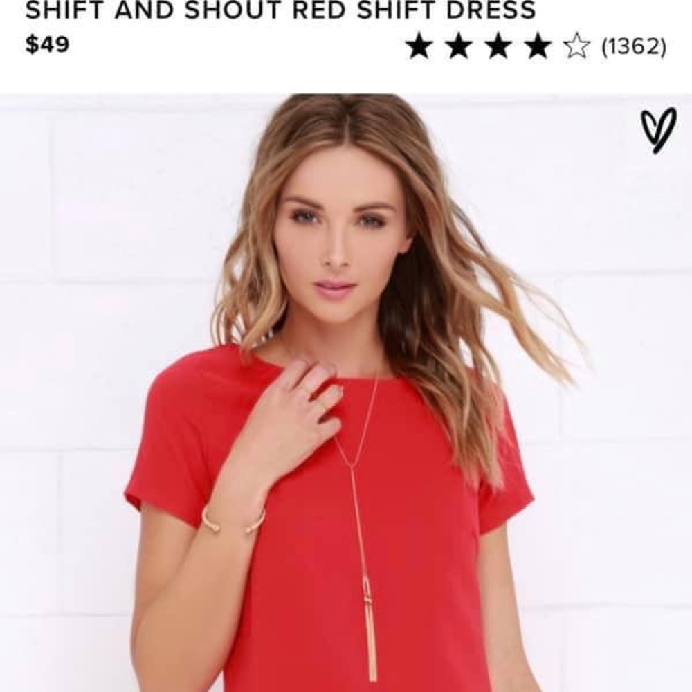 Lulus  new shift dress. -Sz.XSMALL red